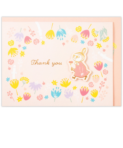 ホールマーク（Hallmark）　グリーティングカード　サンキュー　立体　ムーミン　817527　レーザーフラワーリトルミイ2