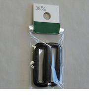 ニフコ（Nifco）　プラスチック角カン　SQ－38　38mm　黒　2個入