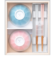 波佐見焼　hitoshi　WANセット　101320B913　ブルー／ピンク