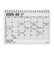 【2025年9月始まり】　マークス（MARK'S）　ノートブックカレンダー　M　マンスリーブロック　26ADR-NB1-WH　ホワイト　月曜始まり