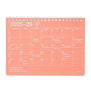 【2025年9月始まり】 マークス(MARK'S) ノートブックカレンダー S マンスリーブロック 26ADR-NB2-PK サーモンピンク 月曜始まり