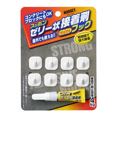 マーキー（MARKEY）　ゼリー状接着剤　ミニフック　SAH‐4　ホワイト