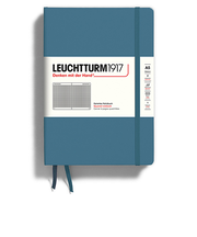 ロイヒトトゥルム1917（LEUCHTTURM1917）　ハードカバー　ミディアム　A5　方眼　363336　ストーンブルー