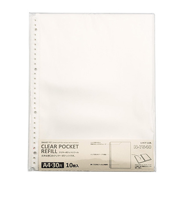 リヒトラブ　クリヤーポケットリフィル　A4　N7540
