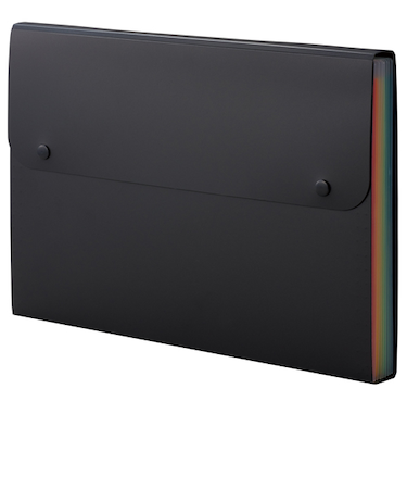 セキセイ　アドワン　レインボードキュメントファイル　A4ヨコ　AD‐2212　ブラック