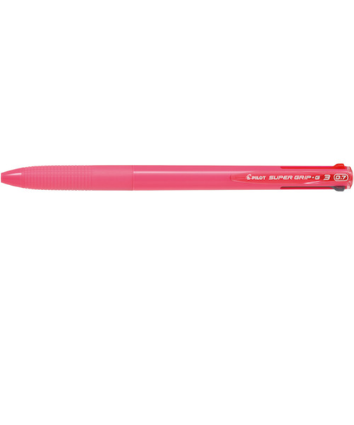 パイロット（PILOT）　油性ボールペン　スーパーグリップG3　BKSG－30F－P　細字0.7mm　ピンク