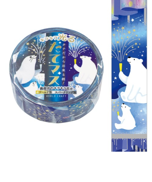 ワールドクラフト　キラキラ光る　たてマス　TMKR15－012　真夜中の花火