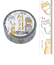 ワールドクラフト　キラキラ光る　たてマス　TMKR15－011　ひょっこり猫