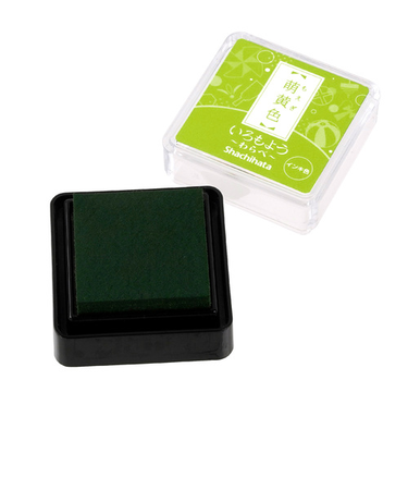 シヤチハタ　いろもよう　わらべ　萌黄色