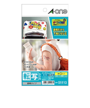 エーワン(A-one) 転写シール はがきサイズ 51113 透明タイプ