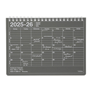 【2025年9月始まり】　マークス（MARK'S）　ノートブックカレンダー　M　マンスリーブロック　26ADR-NB1-DGY　ダークグレー　月曜始まり
