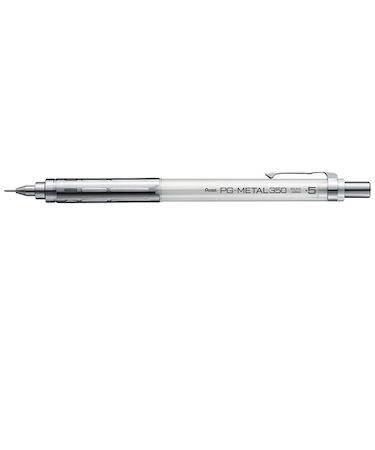 ぺんてる（Pentel）　シャープペンシル　PG－METAL350　0.5mm　PG315－TW　クリアホワイト