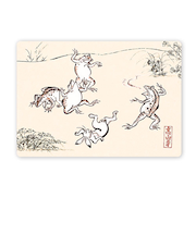 ガプラス　なめらかに動く絵はがき　多目的カード　鳥獣戯画　すもう