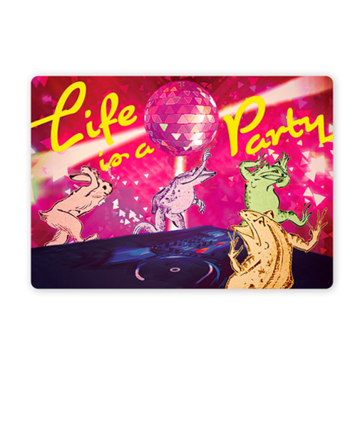 ガプラス　なめらかに動く絵はがき　多目的カード　鳥獣戯画　ライフイズパーティー