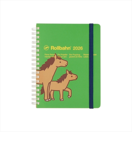 【2025年10月始まり】　デルフォニックス（DELFONICS）　ロルバーンダイアリー　ポニー　L　マンスリーブロック　160025_284　グリーン　月曜始