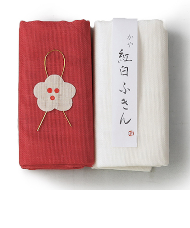 井上企画　幡　かや紅白ふきんセット　IY8014