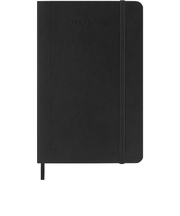 【2025年7月始まり】　モレスキン（MOLESKINE）　18ヶ月クラシックダイアリー　ソフトカバー　ポケットサイズ　ウィークリーレフト　ブラック　月曜始まり