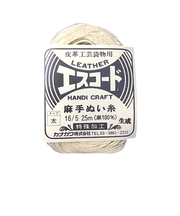 中西 エスコード 麻手ぬい糸 太 16/5 25m 生成