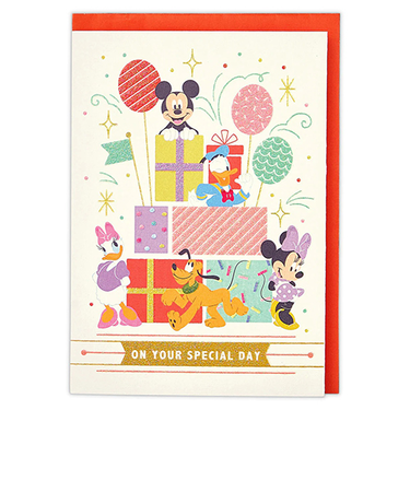ホールマーク（Hallmark）　グリーティングカード　誕生お祝い　立体　ディズニー　817299　ミッキー＆フレンズ　プレゼントボックス2