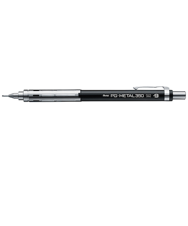 ぺんてる（Pentel）　シャープペンシル　PG－METAL350　0.9mm　PG319－A　ブラック