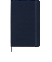 【2025年7月始まり】　モレスキン（MOLESKINE）　18ヶ月クラシックダイアリー　ハードカバー　ラージサイズ　ウィークリーレフト　サファイアブルー　月曜