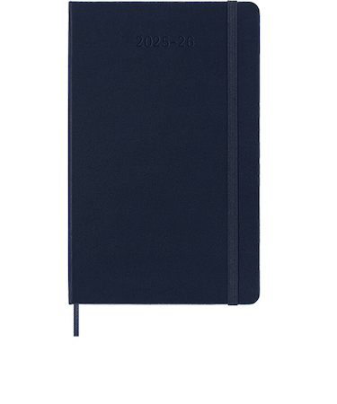 【2025年7月始まり】　モレスキン（MOLESKINE）　18ヶ月クラシックダイアリー　ハードカバー　ラージサイズ　ウィークリーレフト　サファイアブルー　月曜