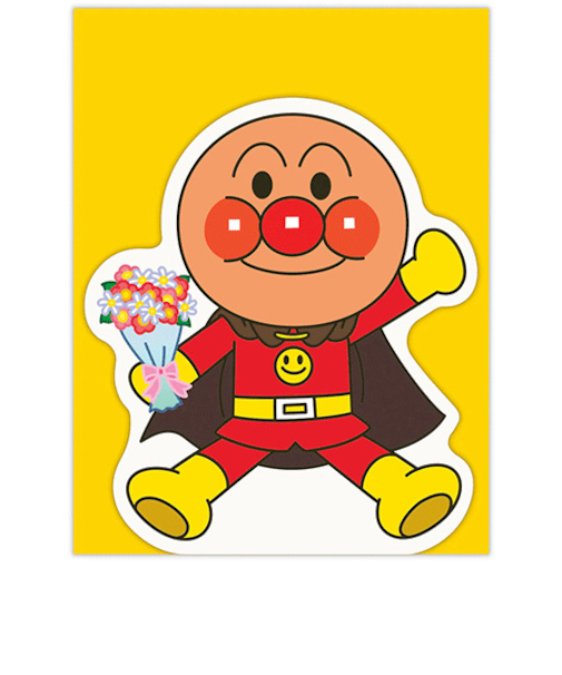 ホールマーク（Hallmark）　多目的　ミニカード　アンパンマン　ダイカット　842833　アンパンマンとお花