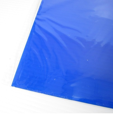 塩ビ板　360×670×0.4mm　クリアブルー