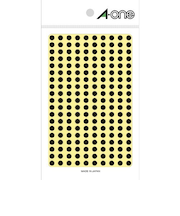 エーワン（A-one）　カラーラベル　5mm丸　黒