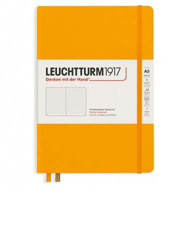 ロイヒトトゥルム1917（LEUCHTTURM1917）　ハードカバー　ミディアム　A5　ドット　363387　ライジングサン