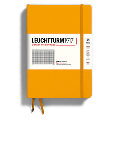 ロイヒトトゥルム1917（LEUCHTTURM1917）　ハードカバー　ミディアム　A5　方眼　363389　ライジングサン