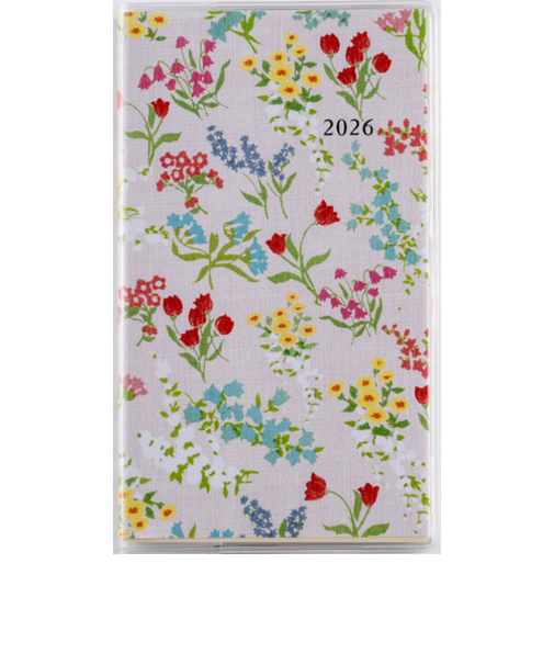 【2026年1月始まり】　高橋書店　ラフィーネスリム1　手帳判　マンスリー　291　花柄　日曜始まり