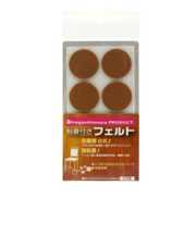 ながしまや　粘着付きフェルト　径31mm　8個入　ベージュ