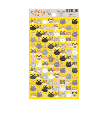 リュリュ（RYU-RYU）　サークルシール・ベーシック　RCSB－09　ネコ