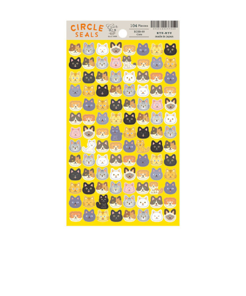 リュリュ（RYU-RYU）　サークルシール・ベーシック　RCSB－09　ネコ