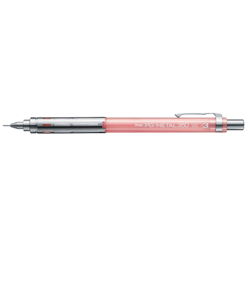 ぺんてる（Pentel）　シャープペンシル　PG－METAL350　0.3mm　PG313－TP　クリアピンク