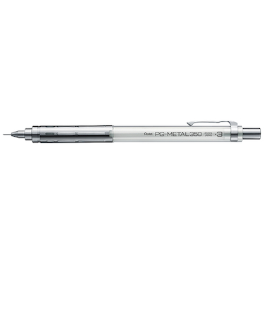 ぺんてる（Pentel）　シャープペンシル　PG－METAL350　0.3mm　PG313－TW　クリアホワイト