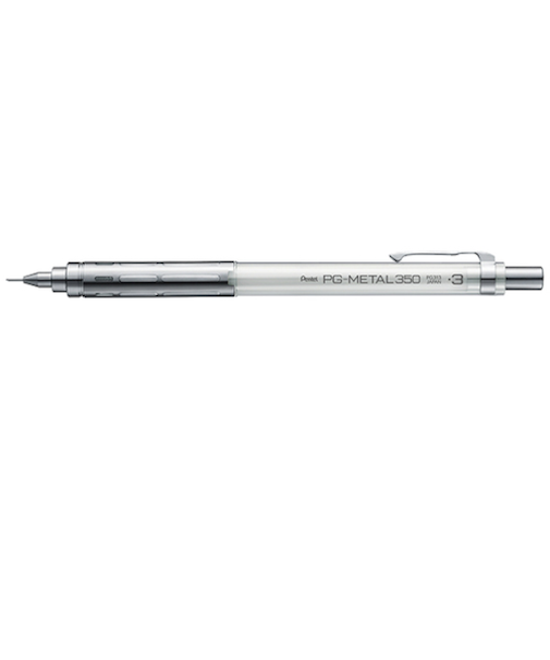 ぺんてる（Pentel）　シャープペンシル　PG－METAL350　0.3mm　PG313－TW　クリアホワイト