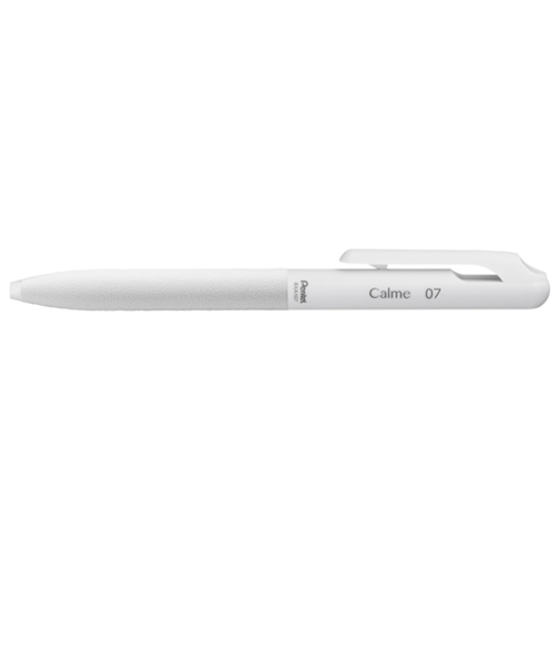 ぺんてる（Pentel）　カルム（Calme）　単色ボールペン　0.7mm　黒　BXA107W－A　グレイッシュホワイト