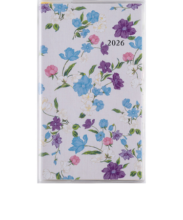 【2026年1月始まり】　高橋書店　ラフィーネスリム3　手帳判　マンスリーブロック　293　花柄　日曜始まり