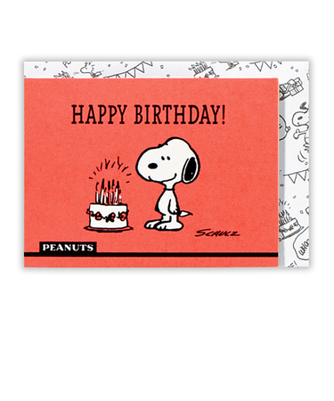 ホールマーク（Hallmark）　ミニカード　誕生お祝い　立体　スヌーピー　817978　レッドケーキ2