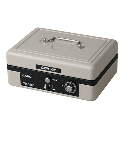 カール事務器（CARL）　キャッシュボックス　CB－8250－D　グレー