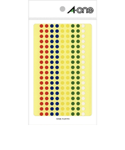 エーワン（A-one）　カラーラベル　5mm丸　アソート