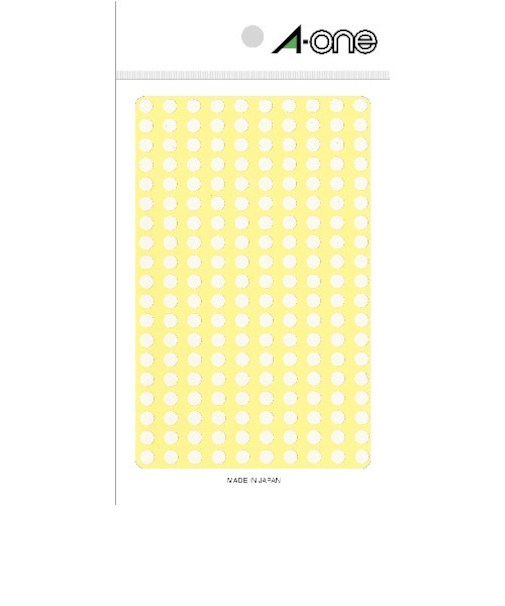 エーワン（A-one）　カラーラベル　5mm丸　白