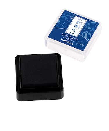 シヤチハタ　いろもよう　わらべ　紺青色