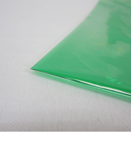 塩ビ板　330×360×0.4mm　クリアグリーン