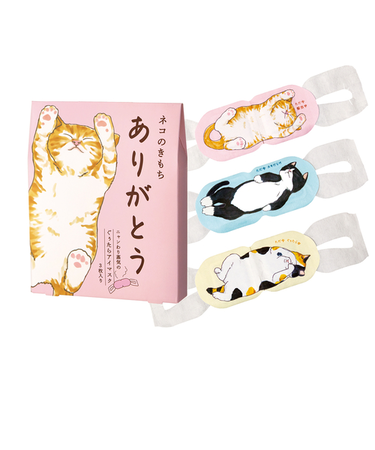 キモチ　ネコのきもち　ホットアイマスク　ありがとう　3枚入
