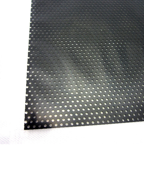 アルミパンチング板　丸型　A‐8　100×200×0.5mm　ブラック