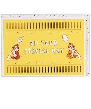 ホールマーク（Hallmark）　グリーティングカード　誕生お祝い　立体　ディズニー　817763　チップ＆デール／イエロー2
