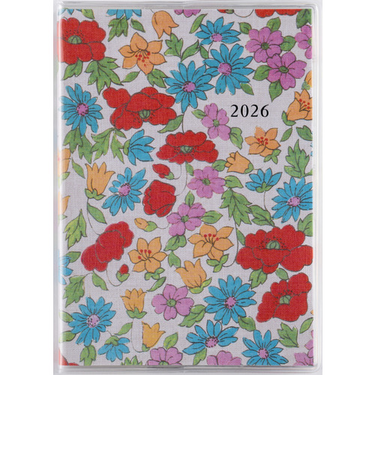 【2026年1月始まり】　高橋書店　ラフィーネプチ3　B7　マンスリーブロック　257　花柄　日曜始まり